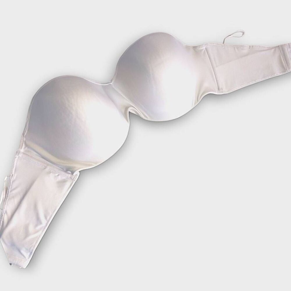 Lilyette 929 Womens Bra Sz 42DD Tailored Strapless‎ Minimizer Bra White Wedding